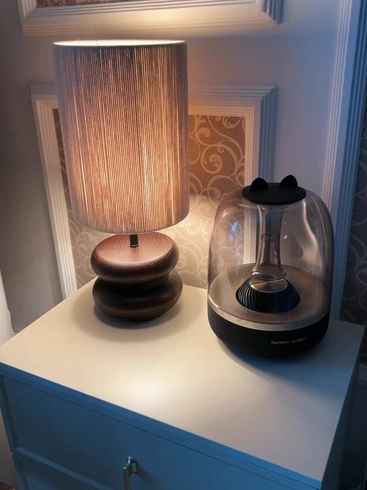 Flonew Solid wood rope lamp