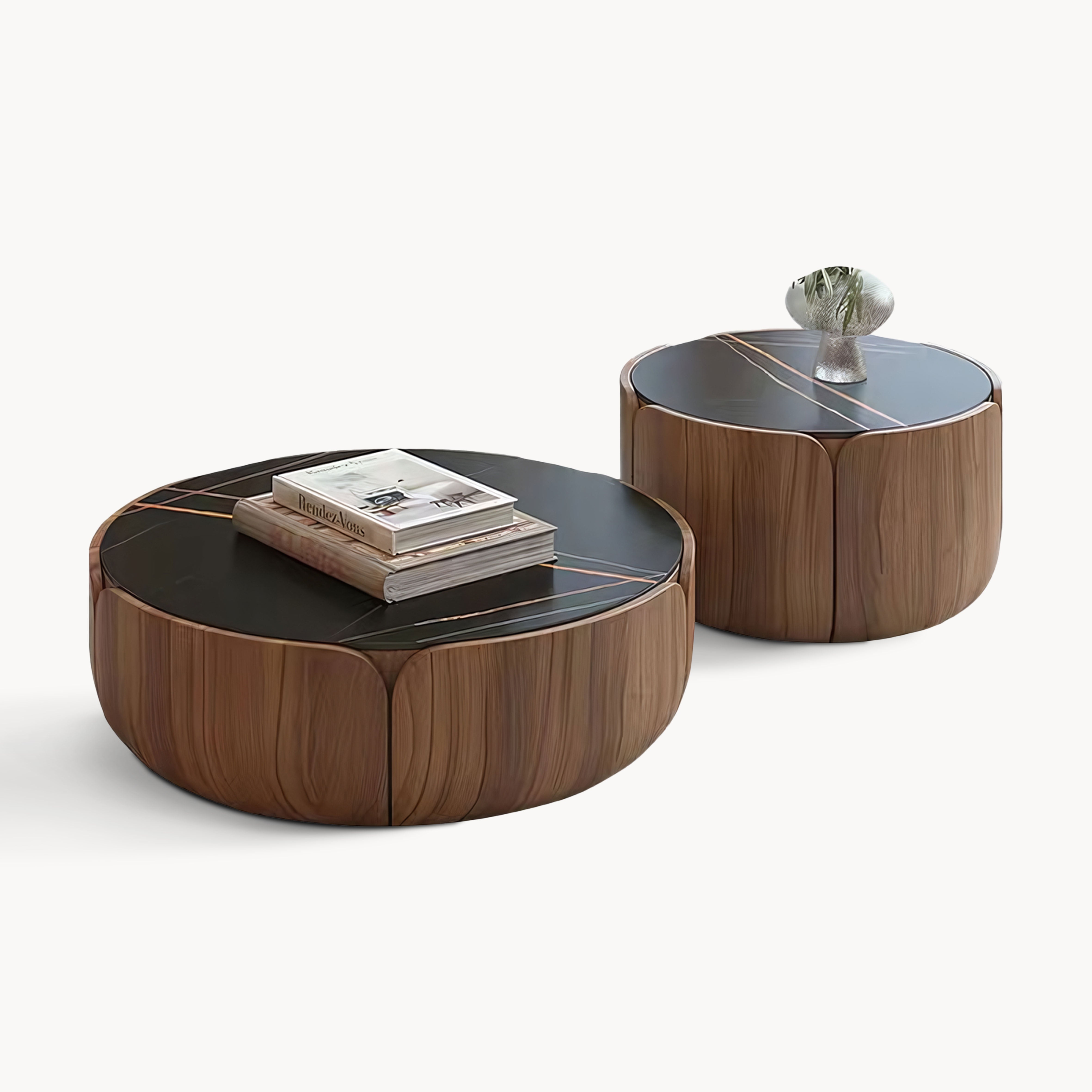 Midofas Walnut coffee table set