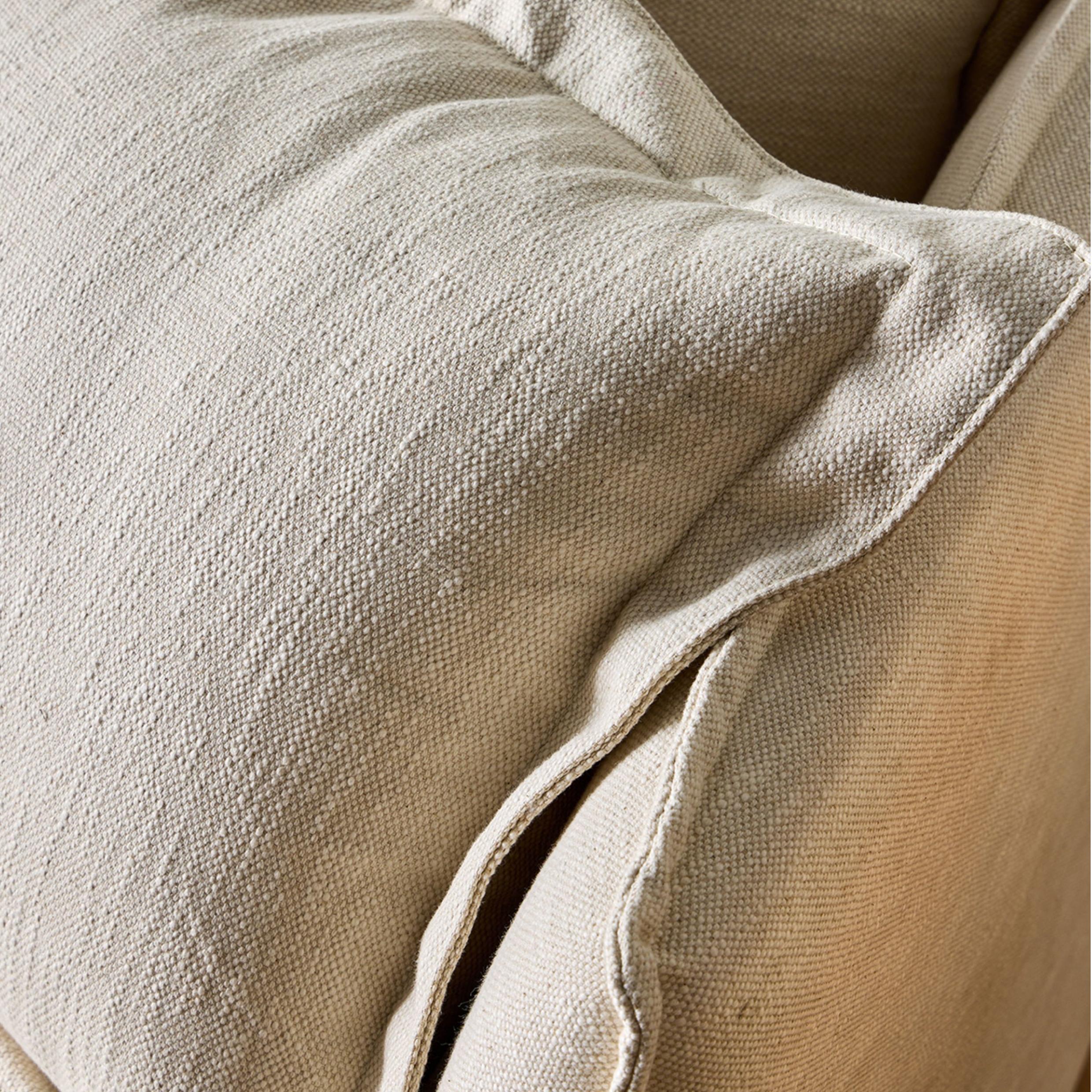 Ignazio Washable natural linen fabric straight sofa