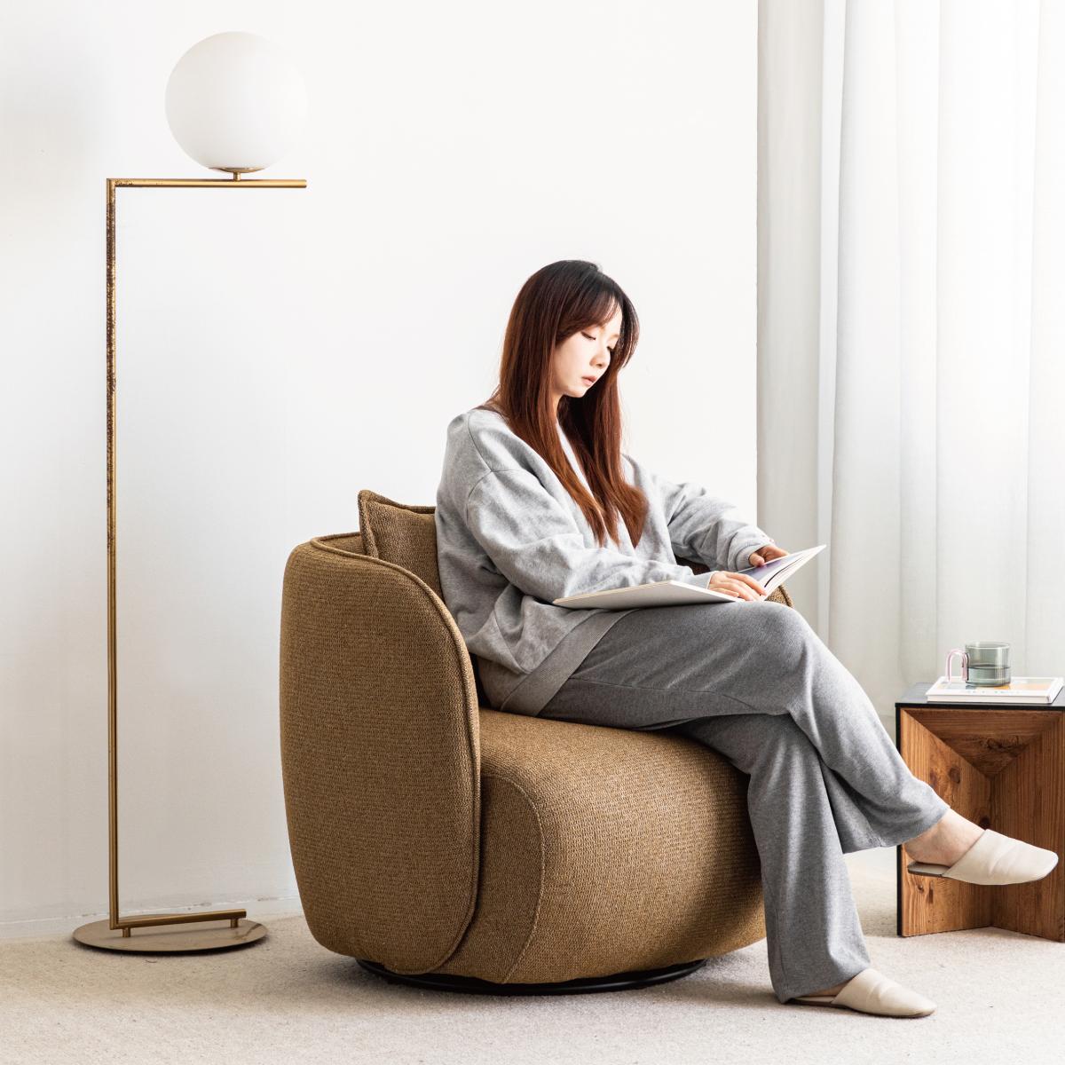 Zenarm 360° rotatable fabric single sofa