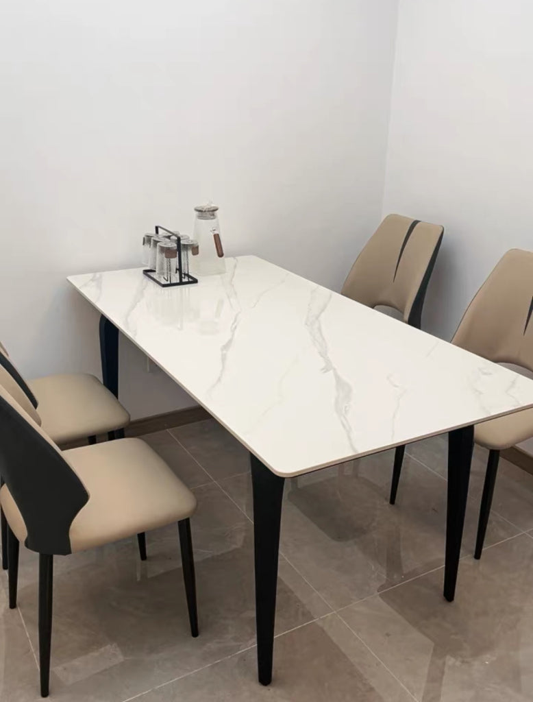 Halia Minimalist sintered stone rectangular dining table