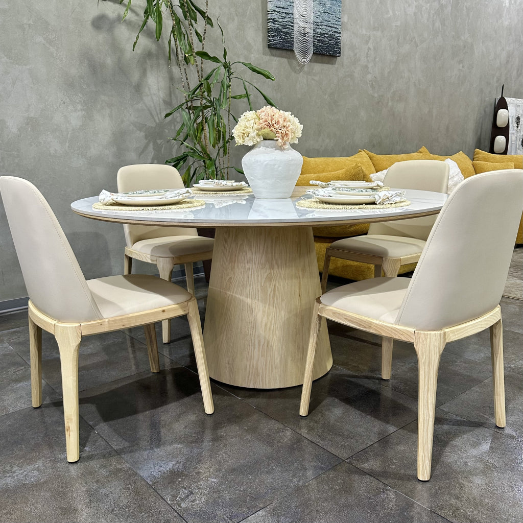 Larson Ash solid wood round dining table