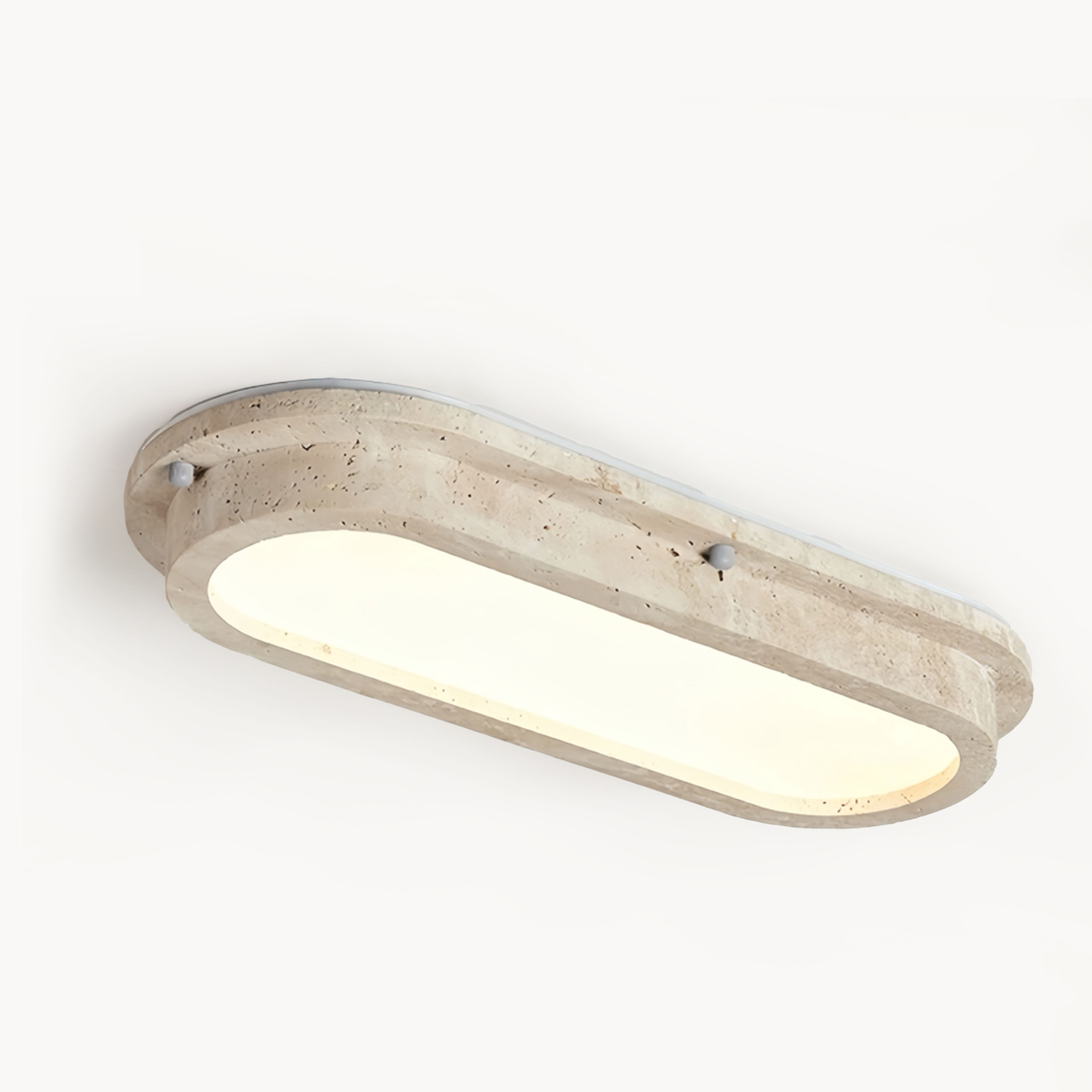 Emia Beige travertine ceiling light