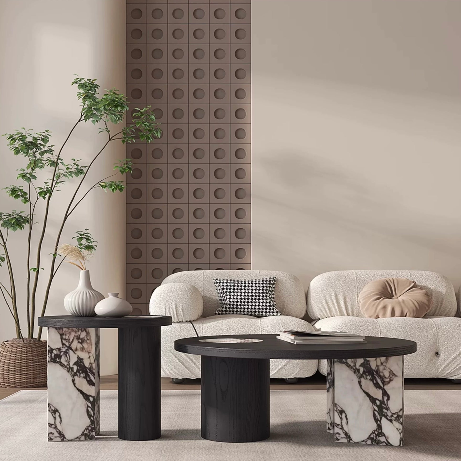Resnova Modern coffee table side table set