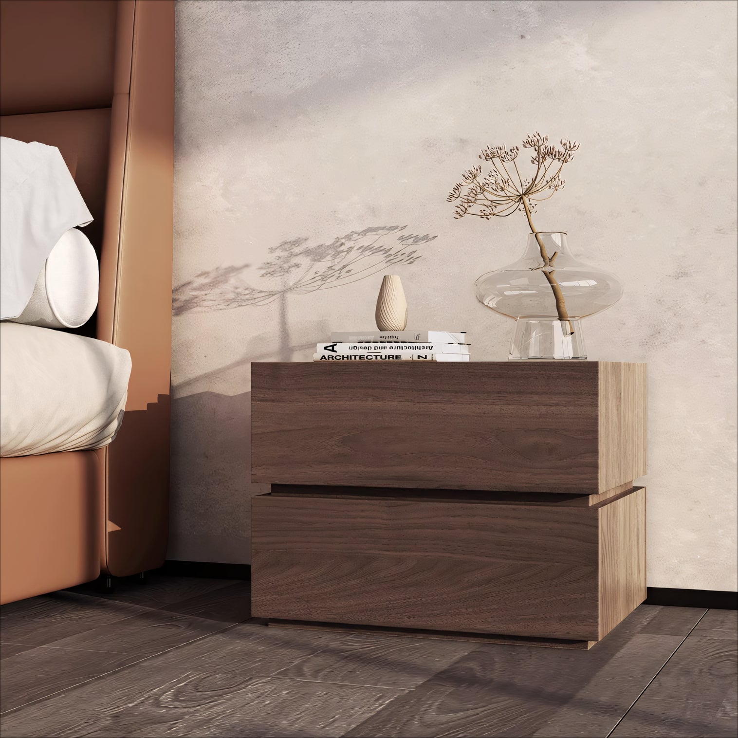 Bidine 2pcs minimalist nightstands