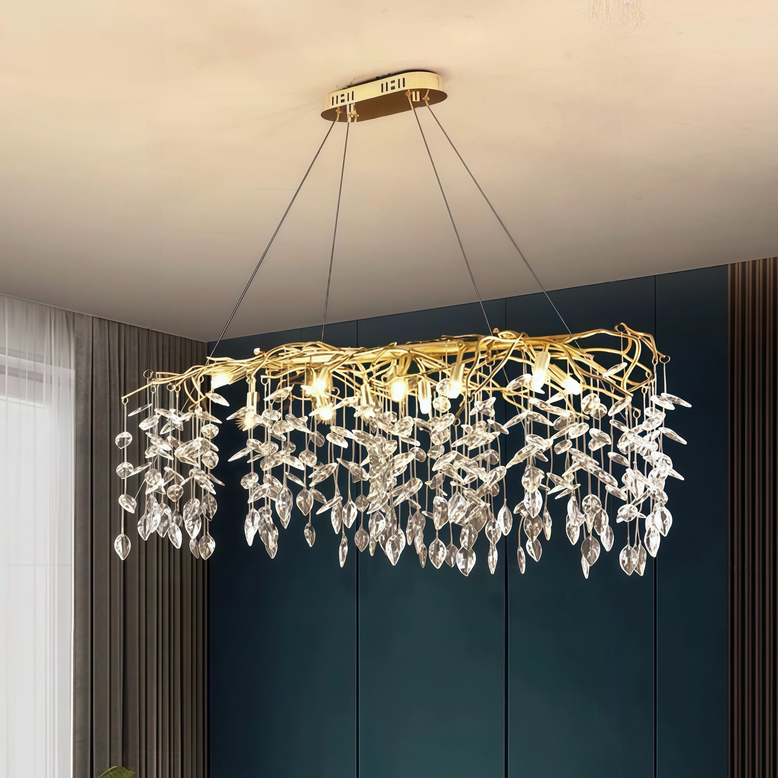 Shanyn Branches glass beads pendant light