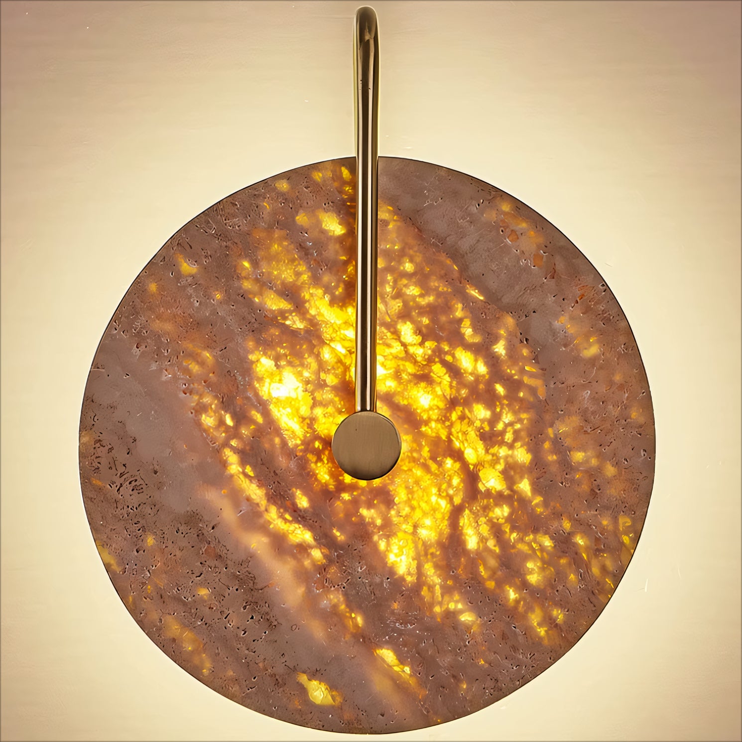 Tosnie 2pcs beige travertine wall lights bedside lights