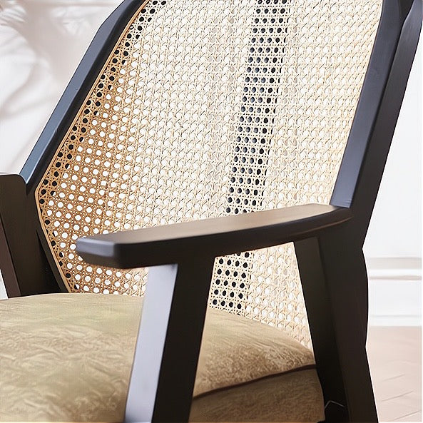 Rosalina 2pcs ash wood natural rattan dining chairs