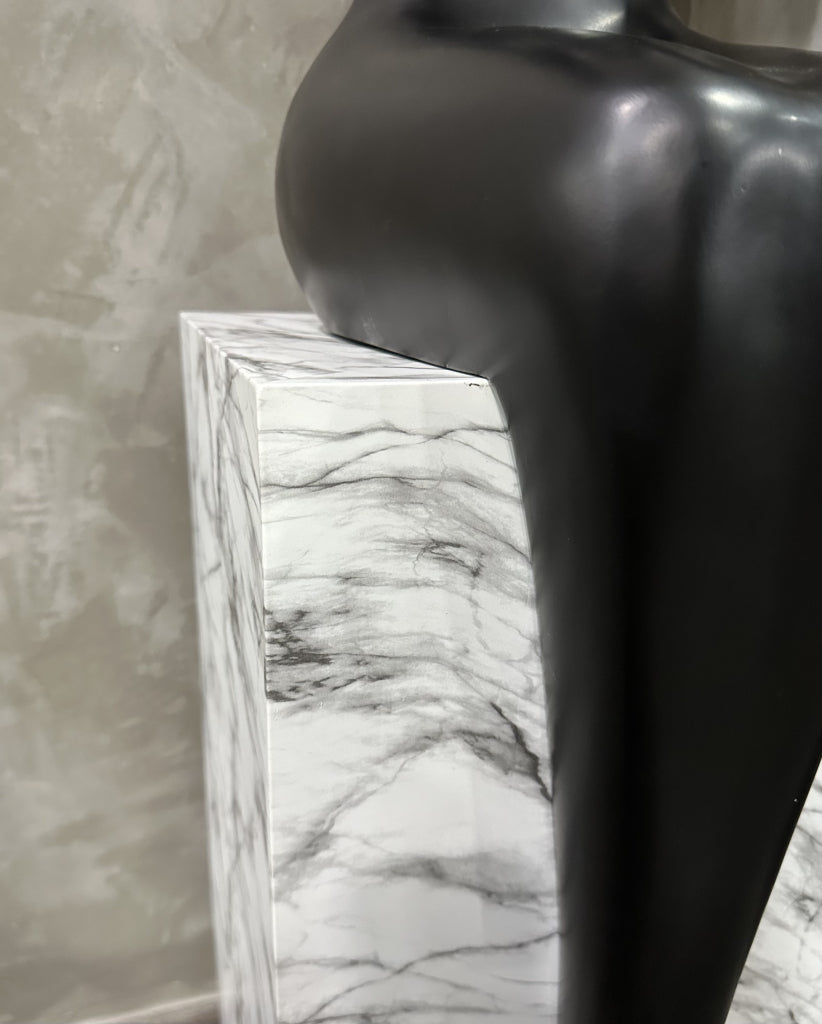 Ernilon Character statue art black floor lamp