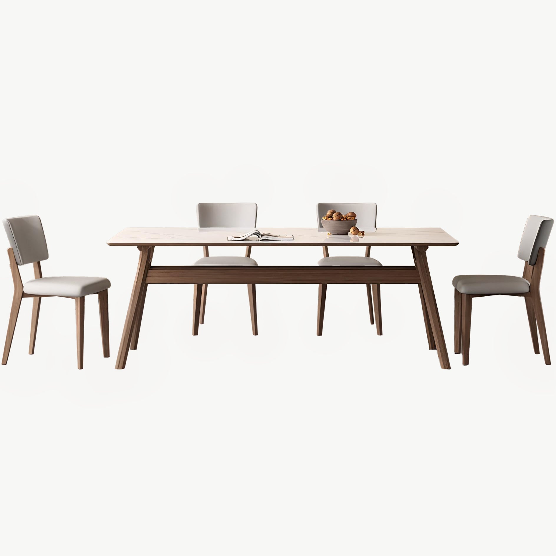 Zilioa Sintered stone rectangular dining set