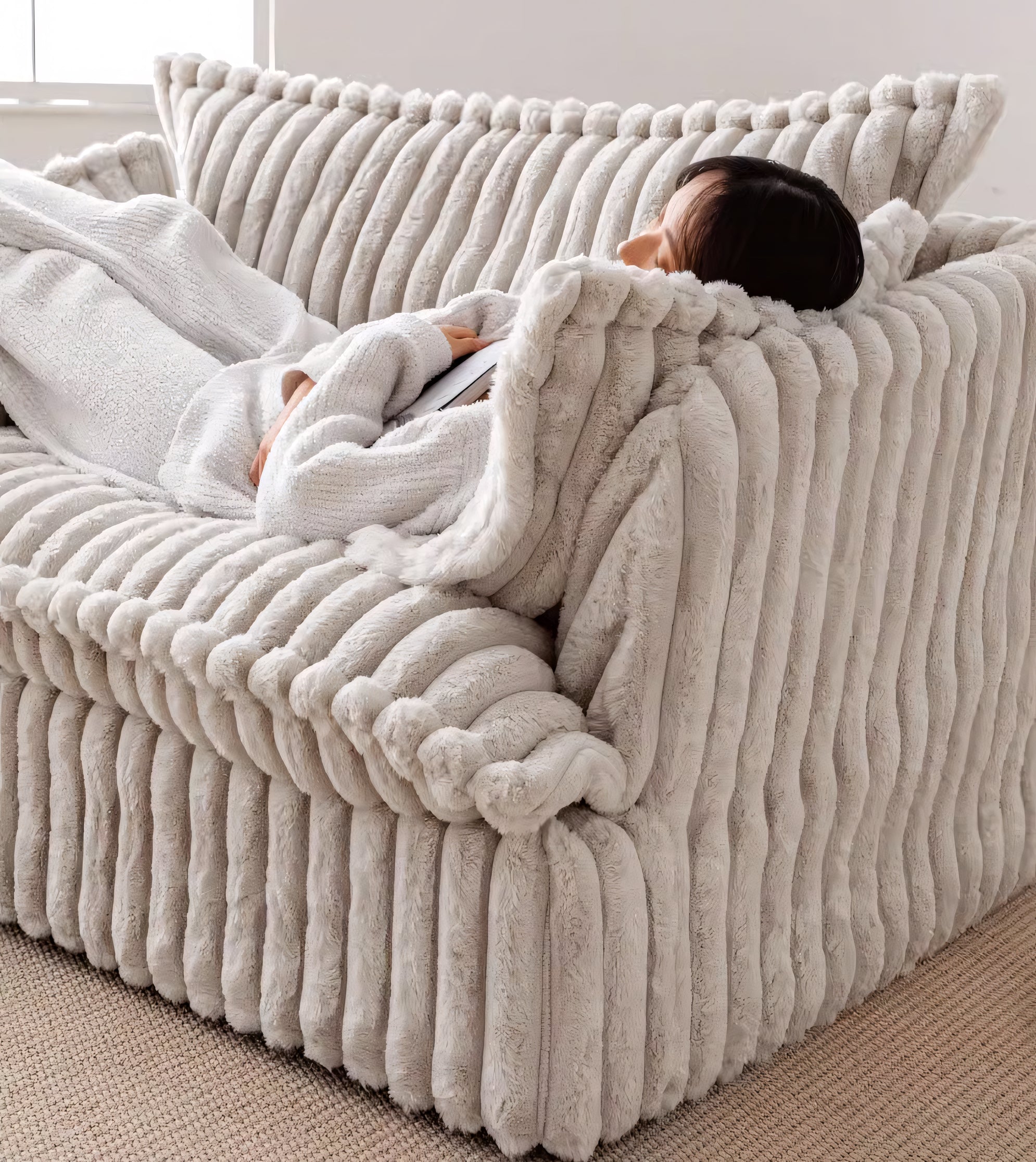 Elarem Washable fabric single sofa-C