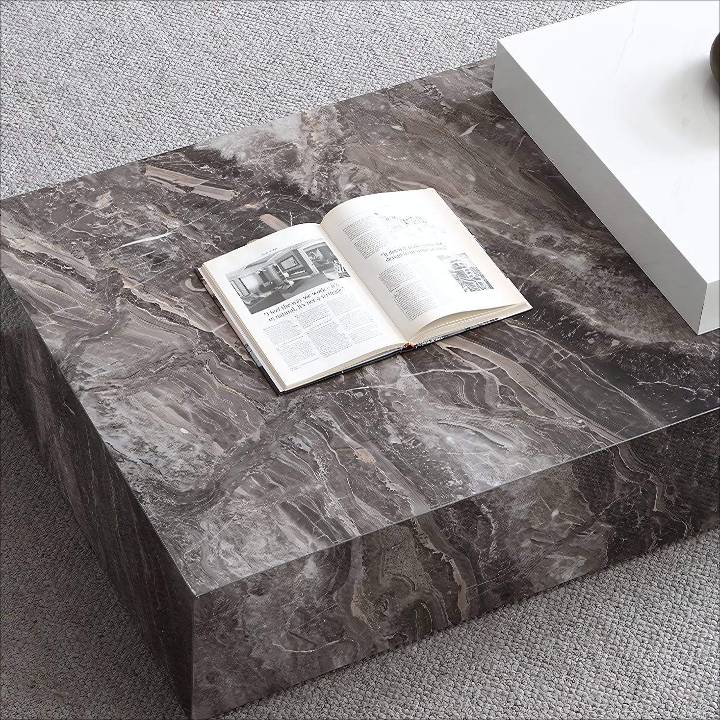 Taeforz Minimalist sintered stone coffee table set