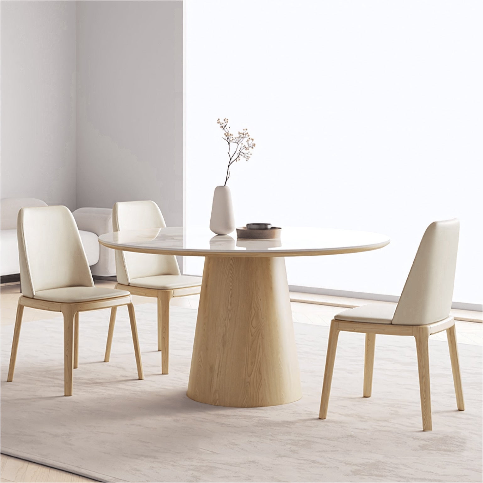 Keviclo 2pcs set-ash solid wood dining chair