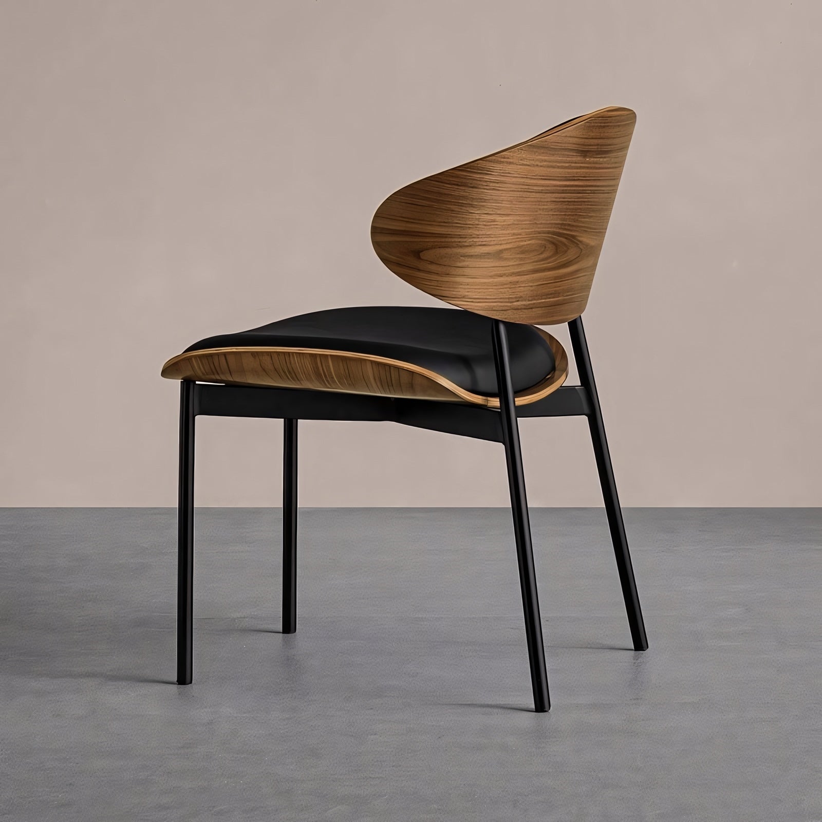 Dasey 2pcs solid wood leather dining chairs