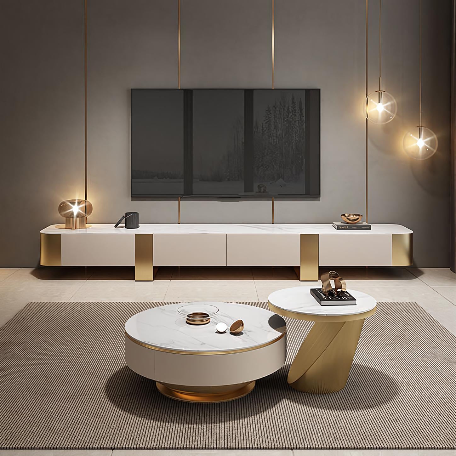 Sectora Golden modern TV cabinet