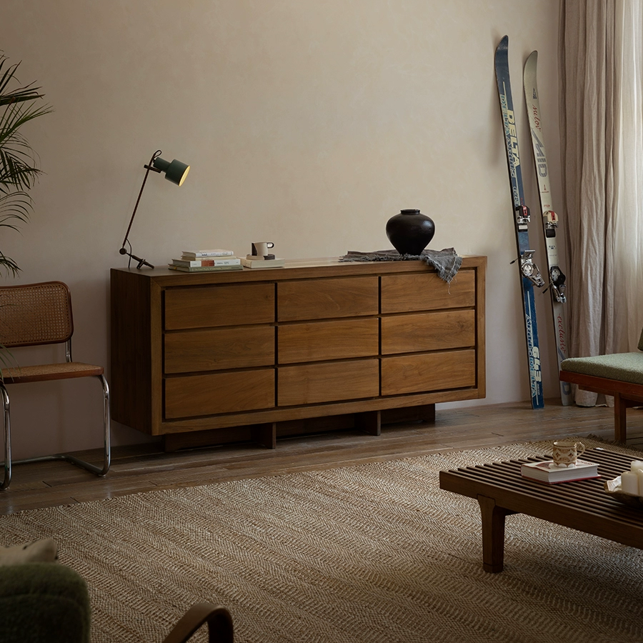 Grozil Teak solid wood sideboard