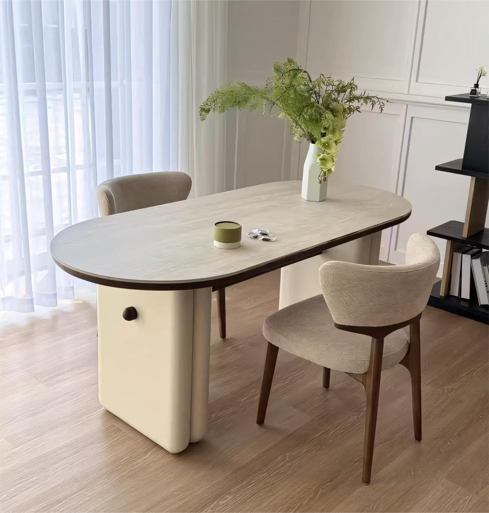 Elderi Modern sintered stone rectangular dining set