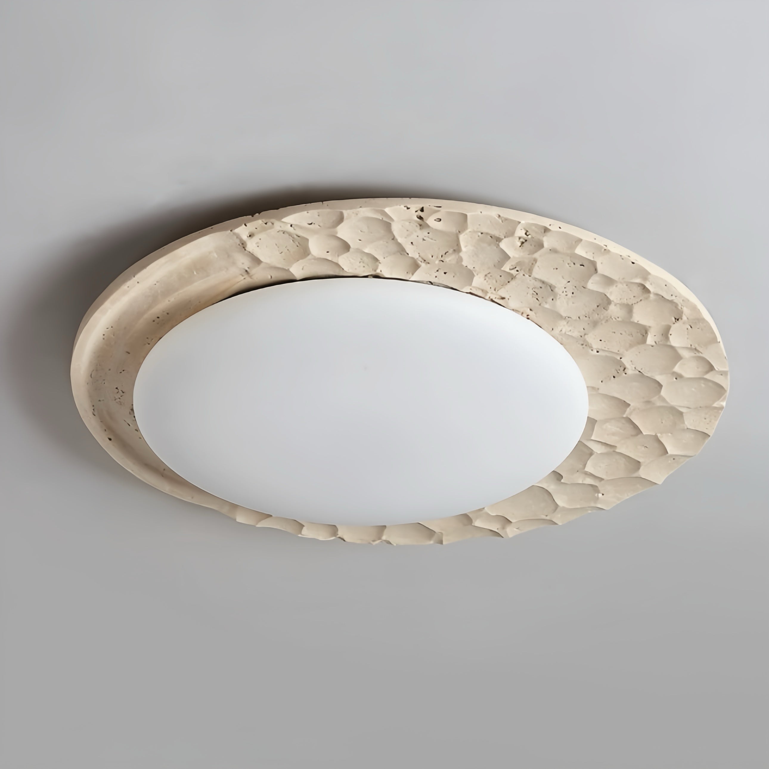 Otawi Beige travertine ceiling light