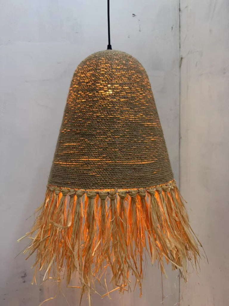 Jisop Natural linen rope pendant light
