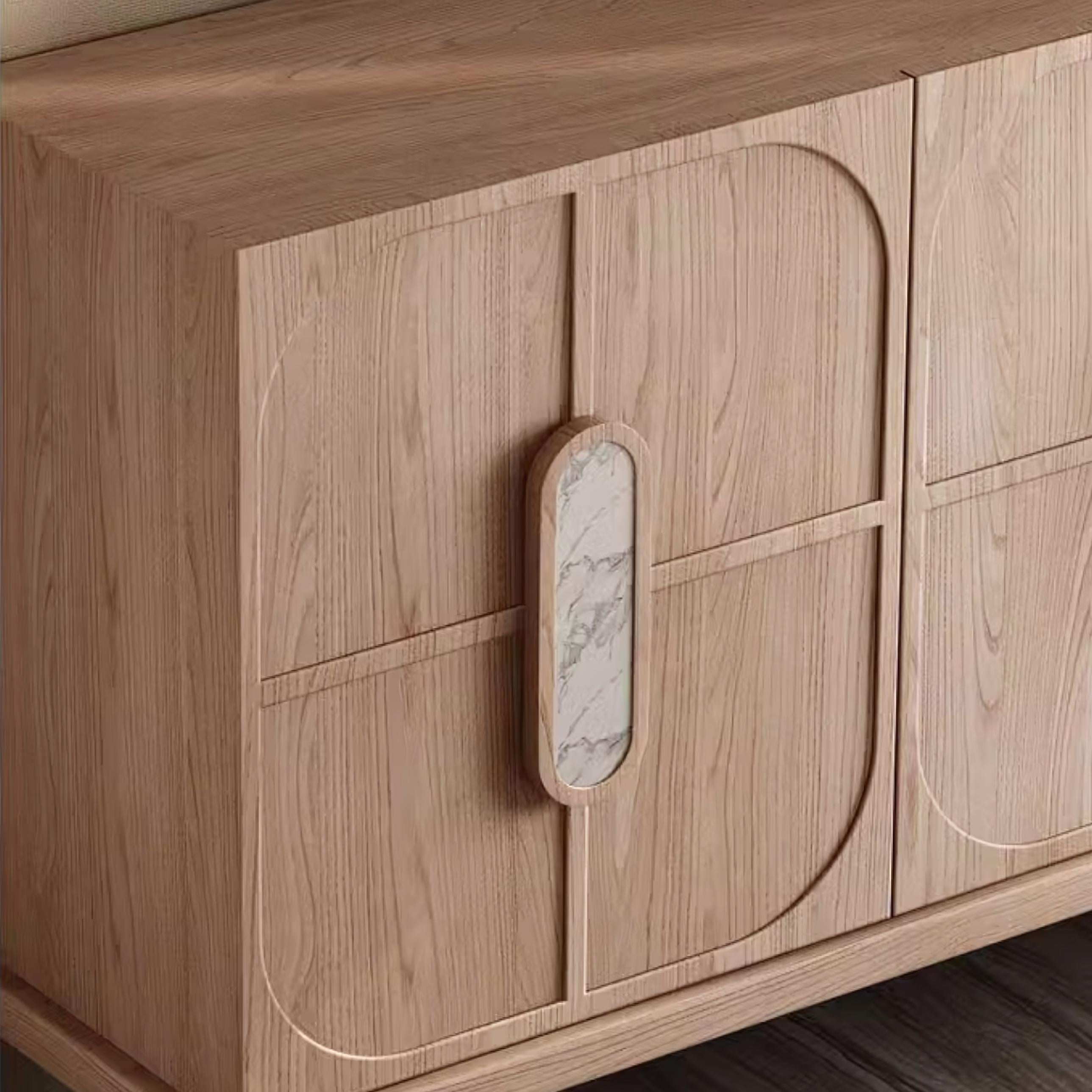 Zalro Wooden marble sideboard