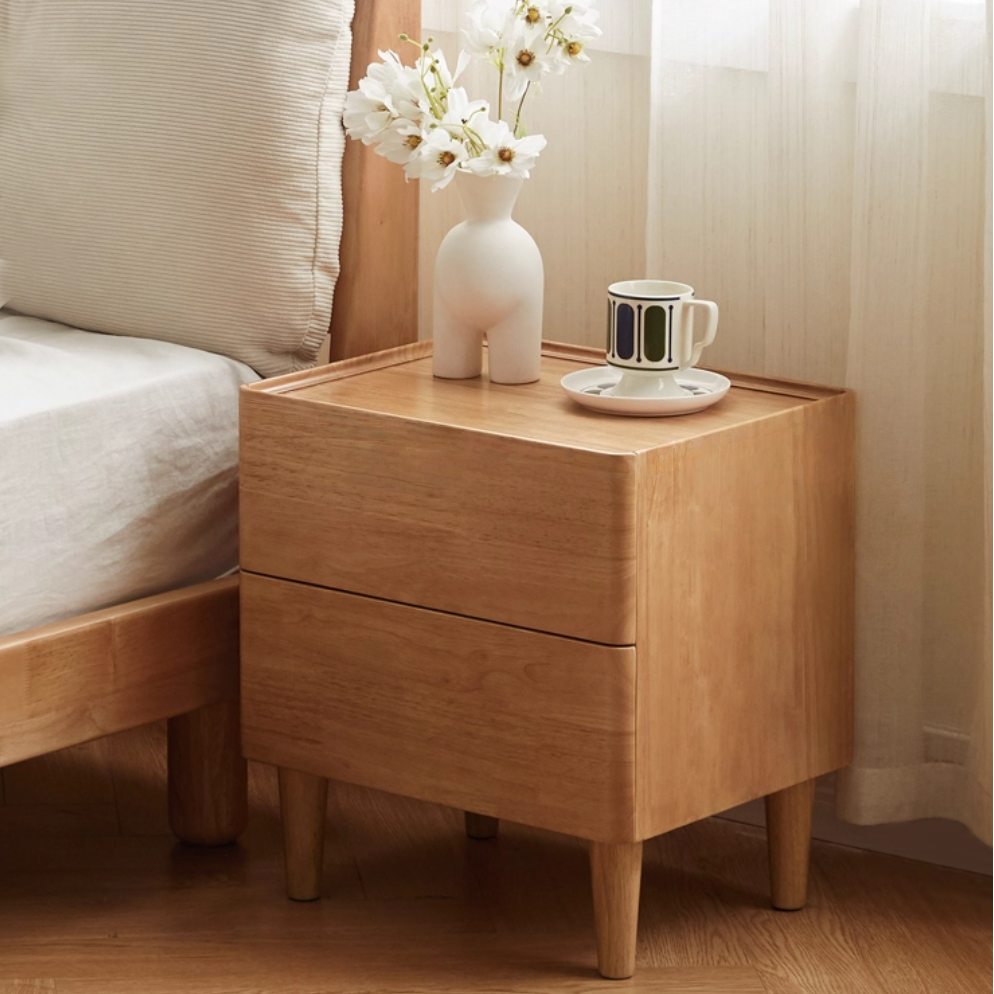 Cedarri 2pcs solid wood nightstands