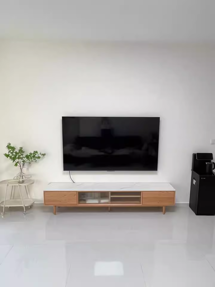 Lissio Sintered stone solid wood TV cabinet