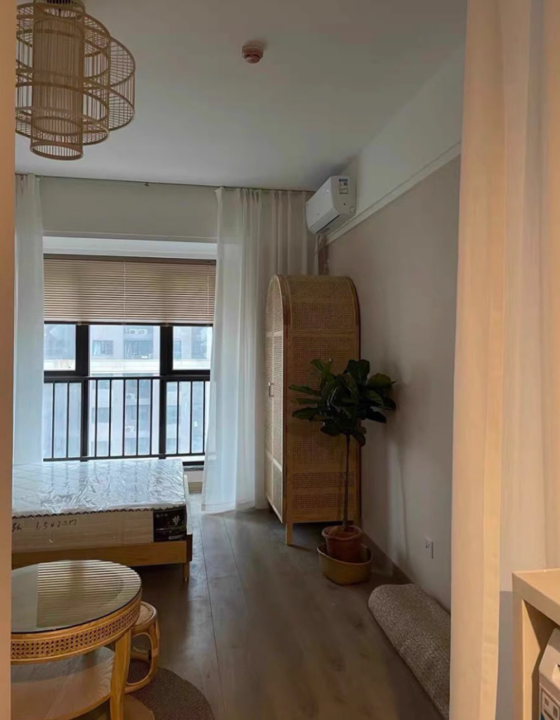 Bimare Ash wood natural rattan wardrobe