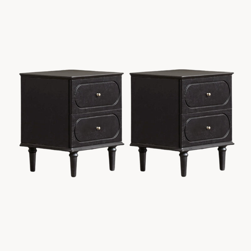 Rivra 2pcs solid wood nightstands