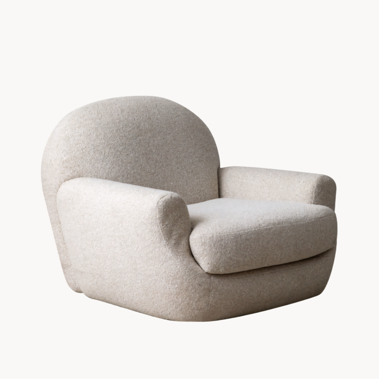 Olir 360° rotatable fabric single sofa