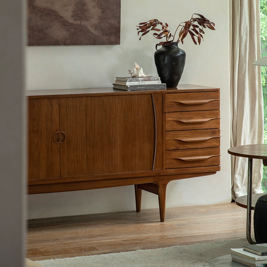 Hespel Teak solid wood sideboard