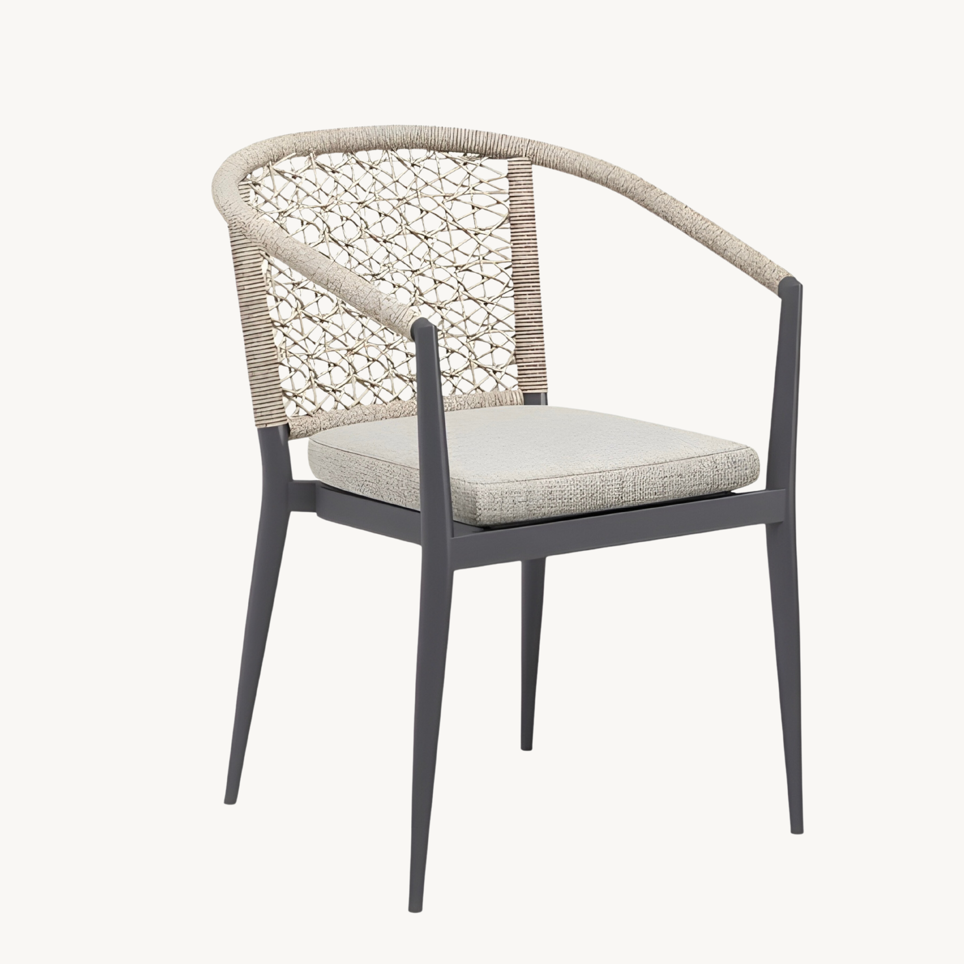 Halinb Braided rope outdoor dining chair