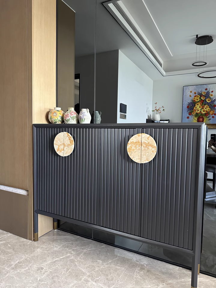 Melra Wooden marble sideboard-C