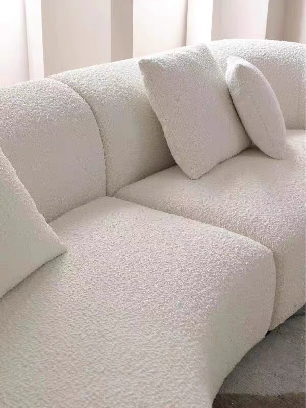 Serini Fabric curved sofa