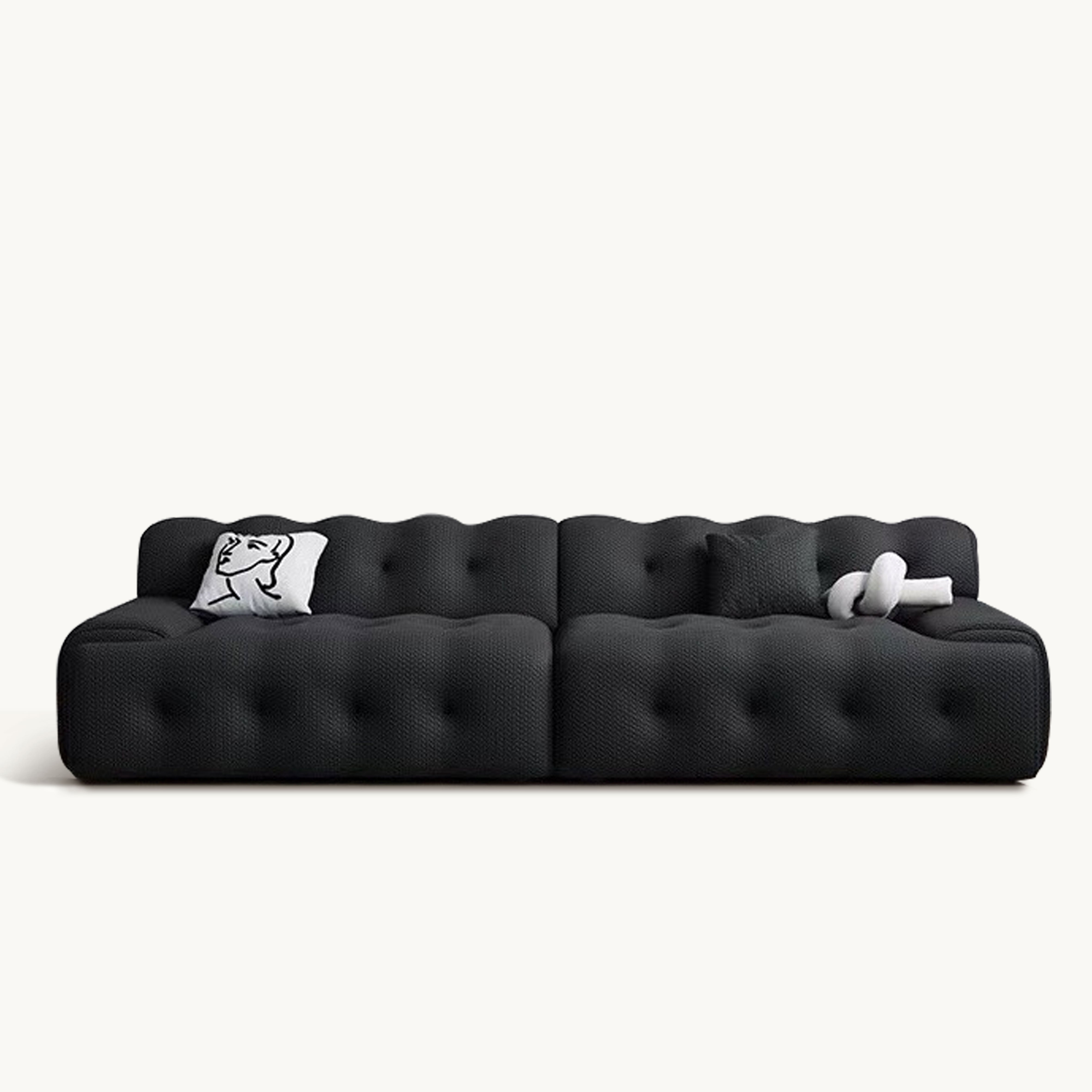 Ponirewa 3D stretch fabric straight sofa