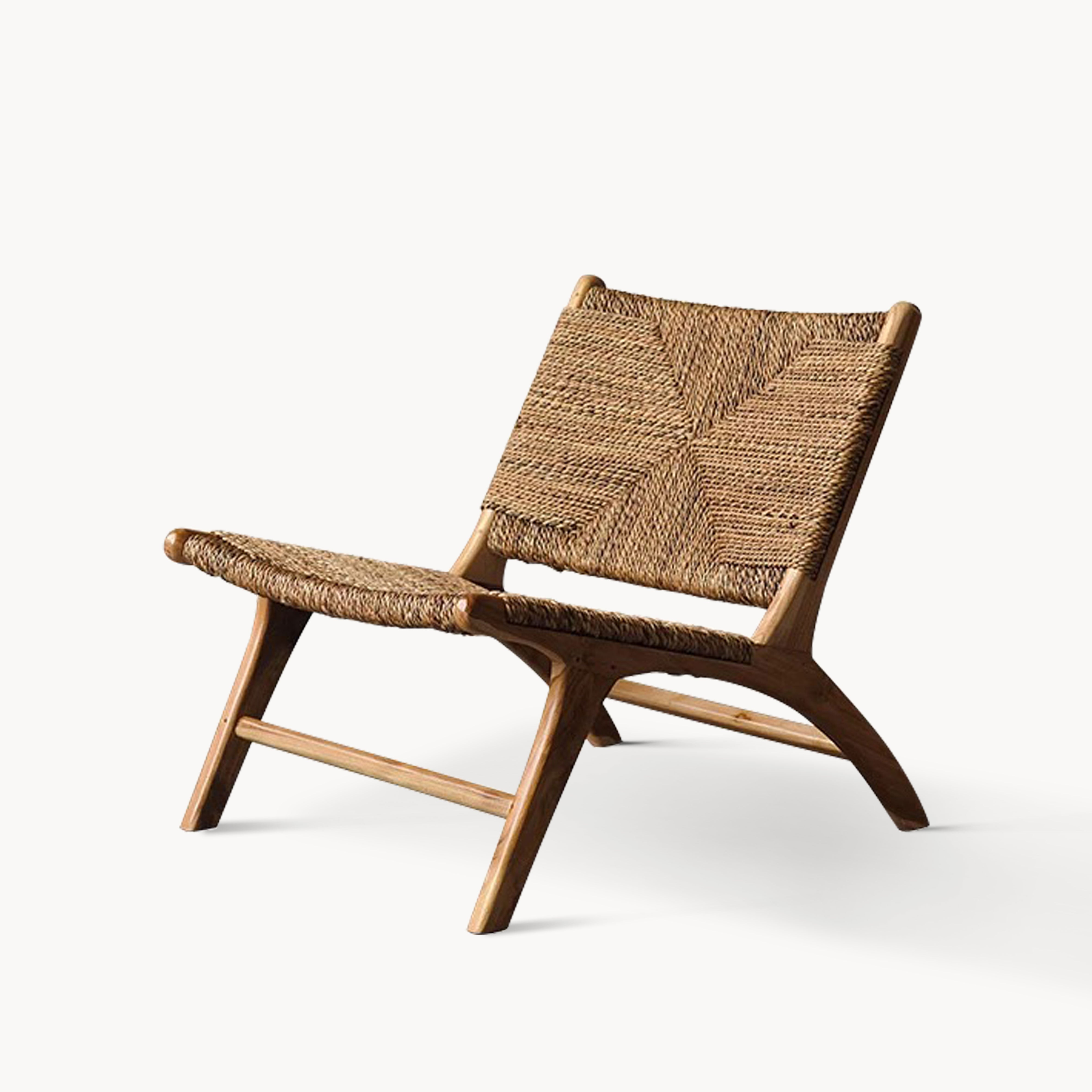 Alvaro Natural rattan ash wood lounge chair