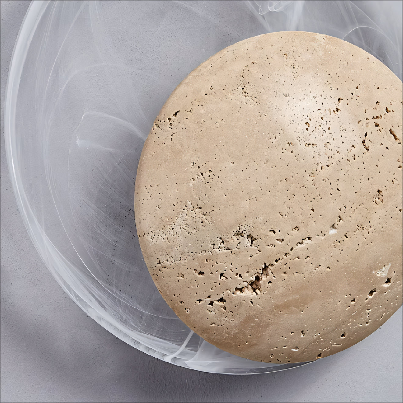 Srino 2pcs beige travertine wall lights bedside lights