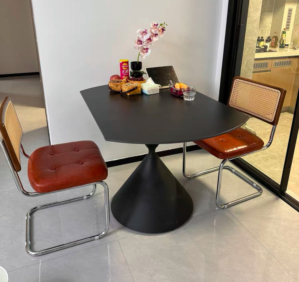 Dejove Extendable sintered stone round dining table-A