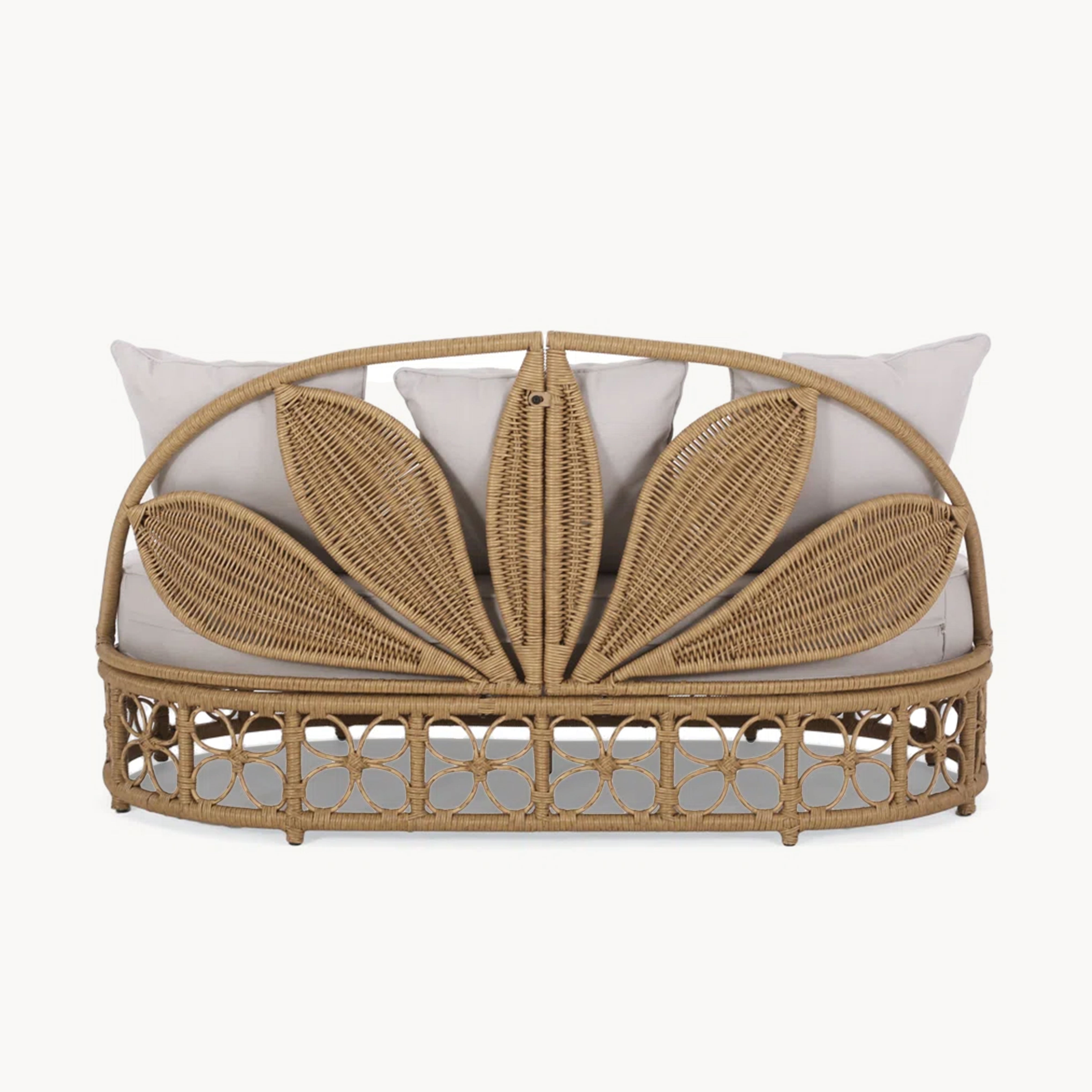 Peranx Aluminum alloy rattan outdoor chaise lounge sofa bed