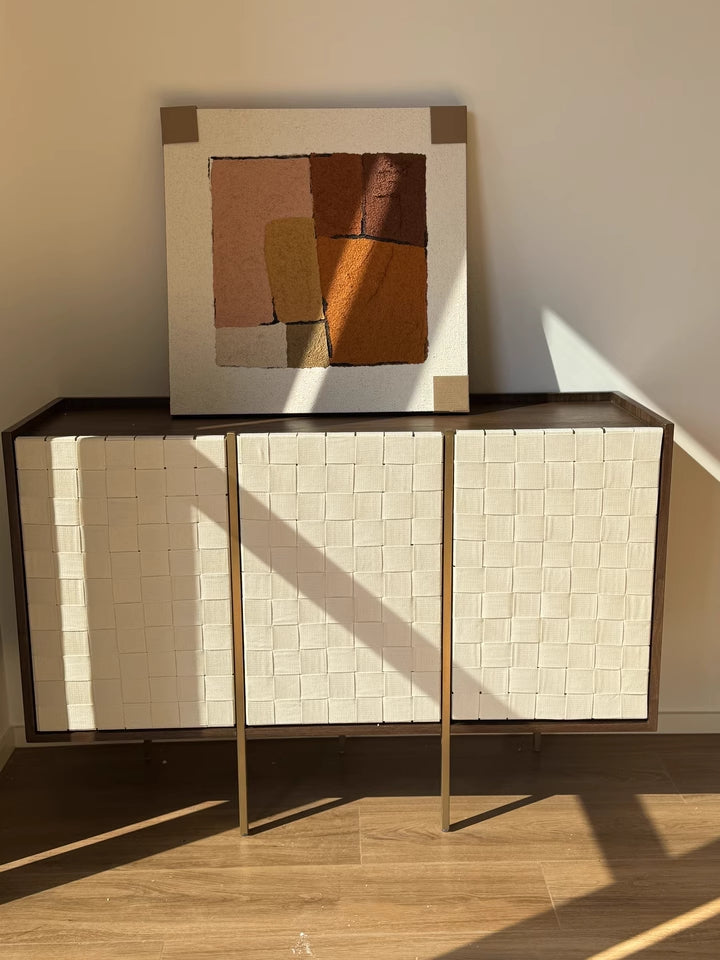 Pajis Wooden natural rattan sideboard