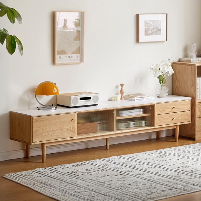 Lissio Sintered stone solid wood TV cabinet