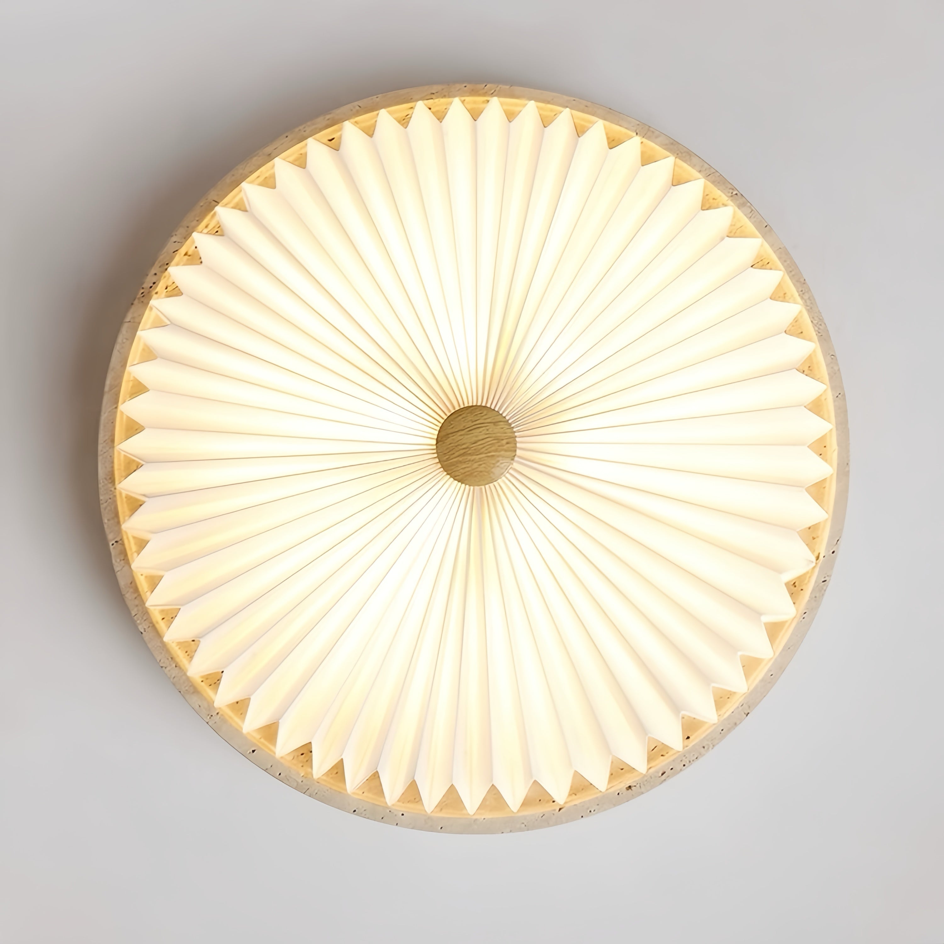 Finea Beige travertine ceiling light