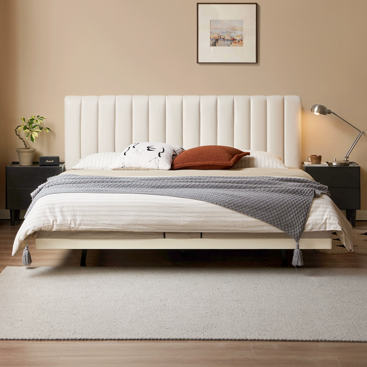 Cedarri 2pcs solid wood nightstands-A