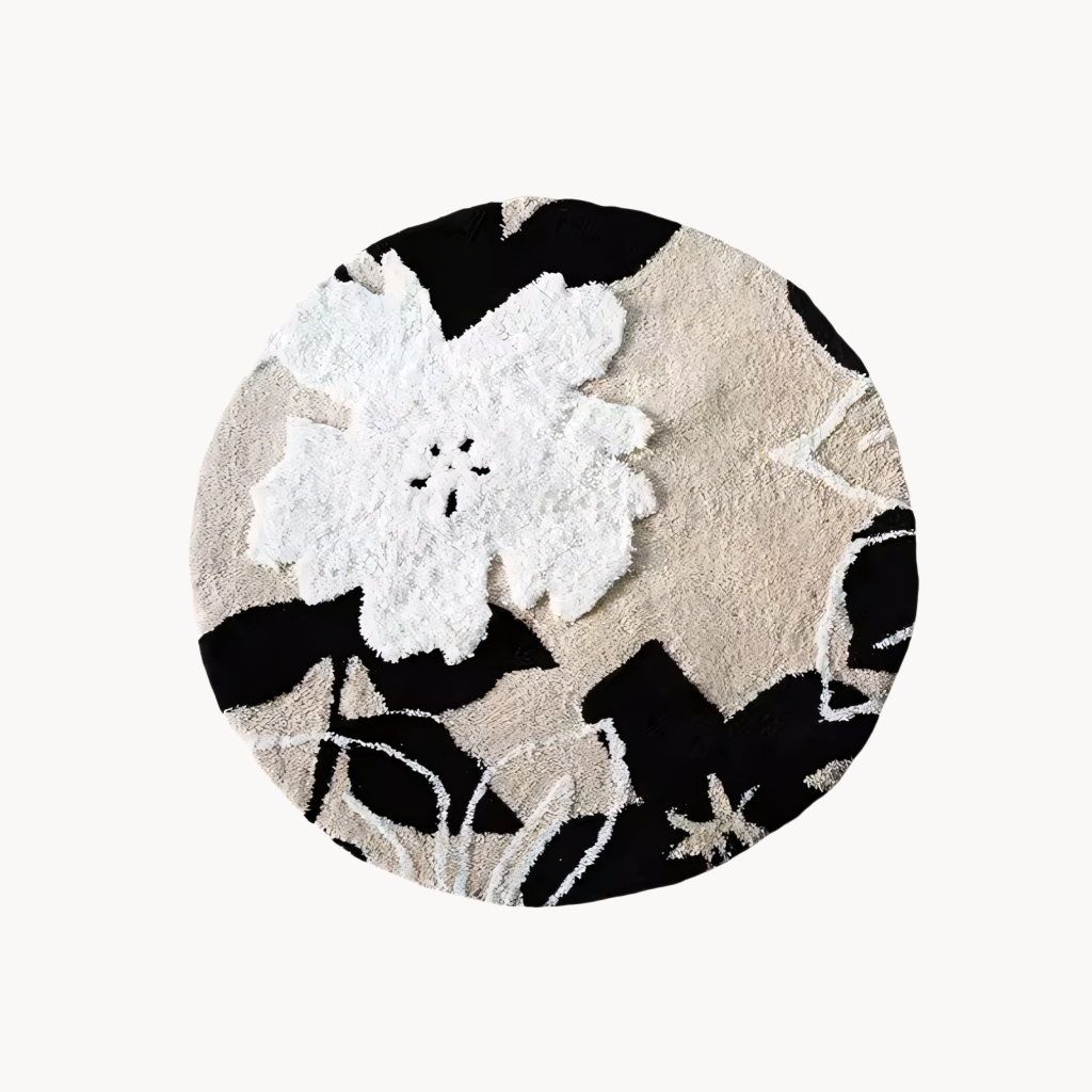 Hinse Polyester floral pattern carpet rug