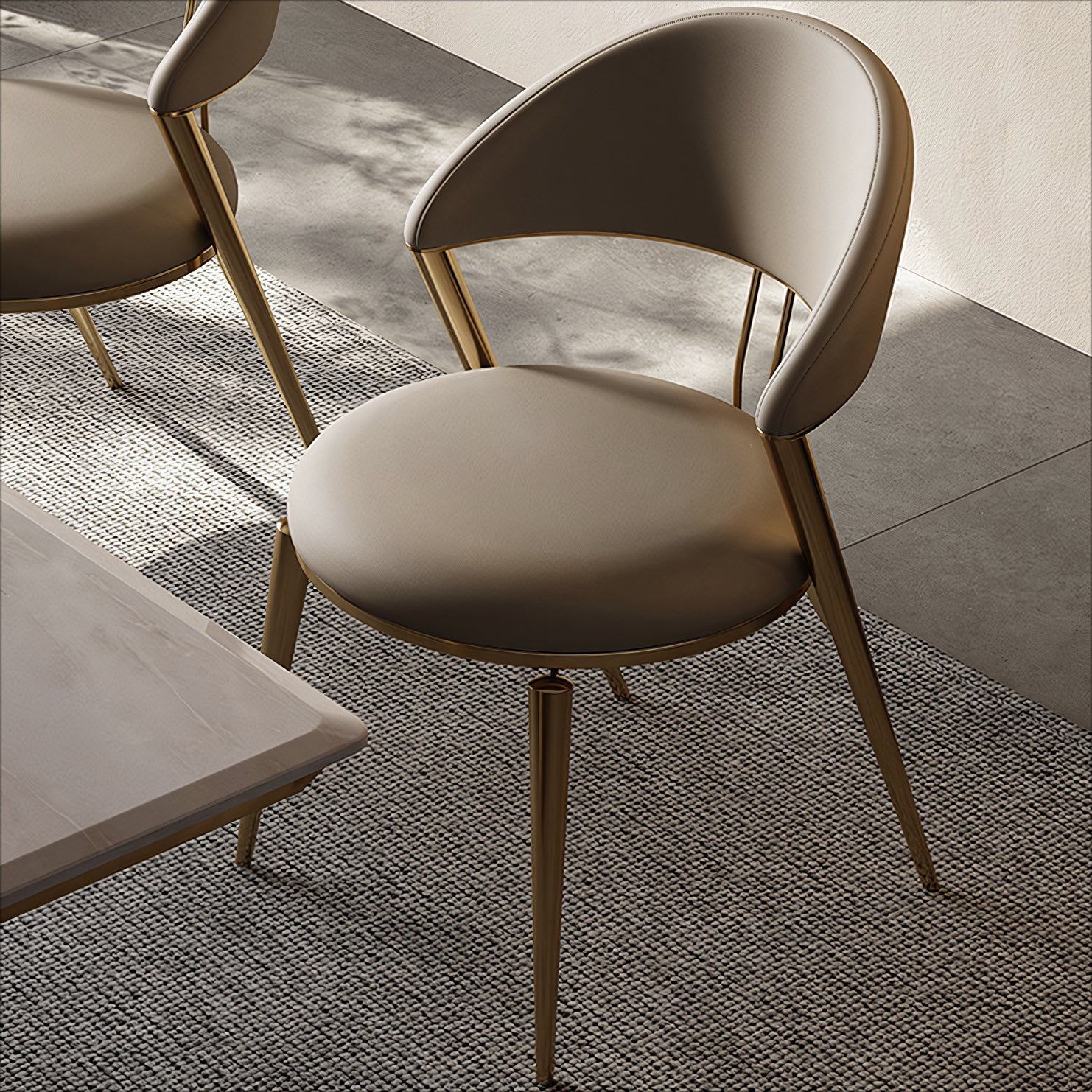 Sevian 2 pcs set-light luxury dining chair