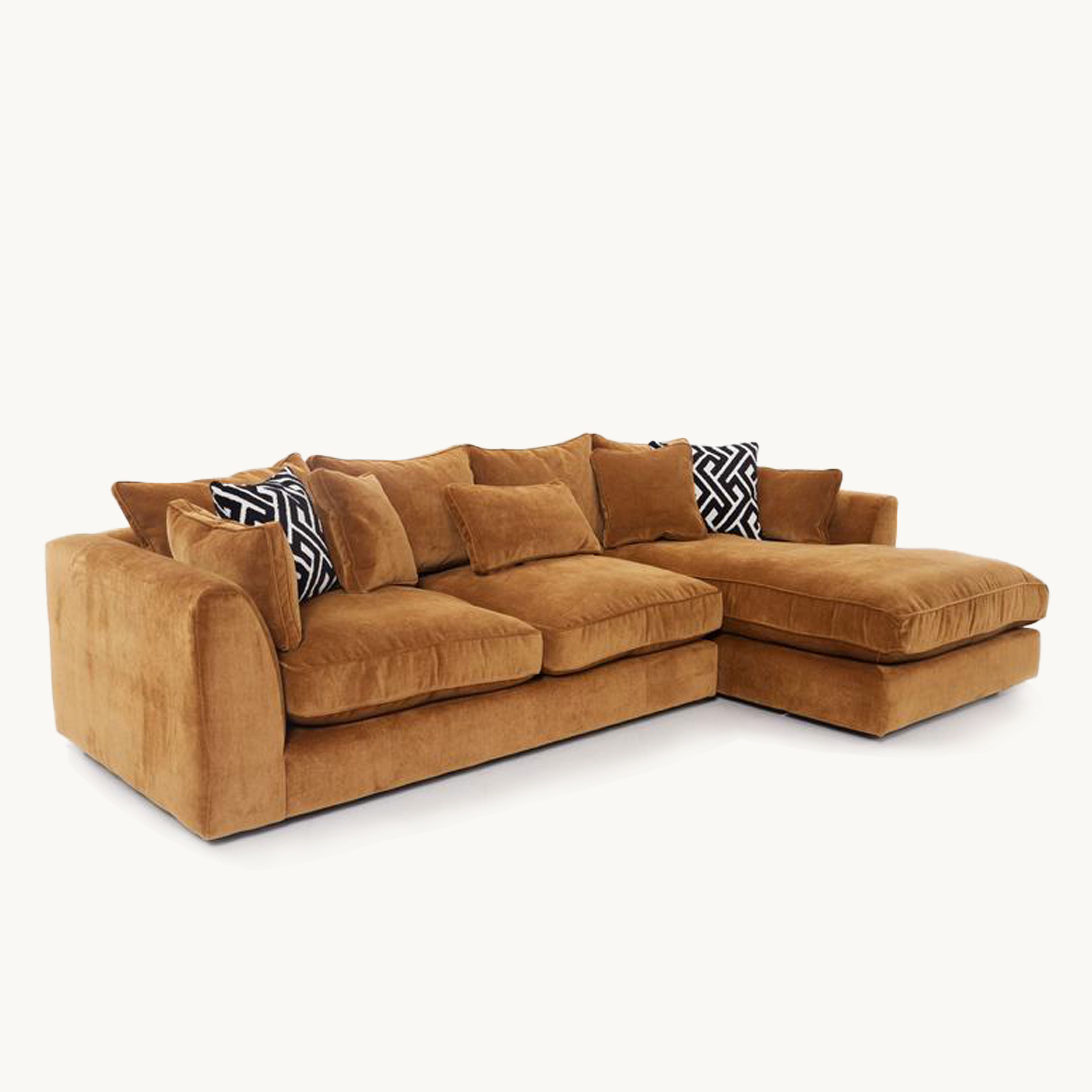 Yepris Fabric chaise lounge sofa
