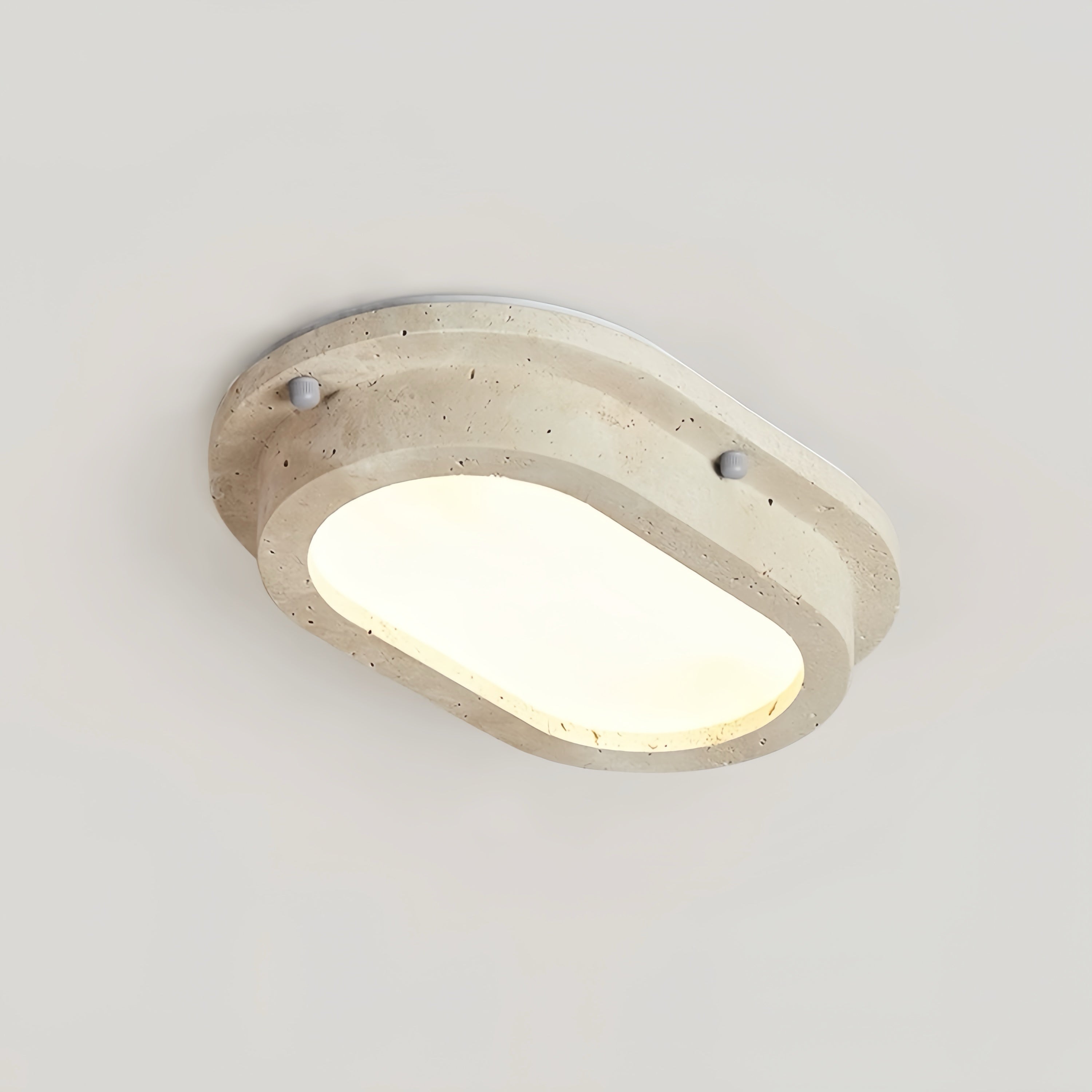 Emia Beige travertine ceiling light