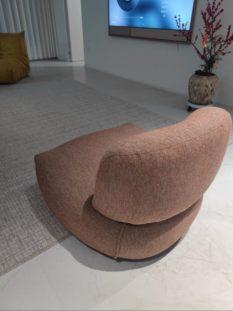 Olria 360° rotatable fabric single sofa-A
