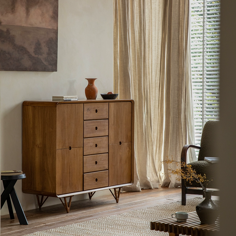 Lerpon Teak solid wood sideboard