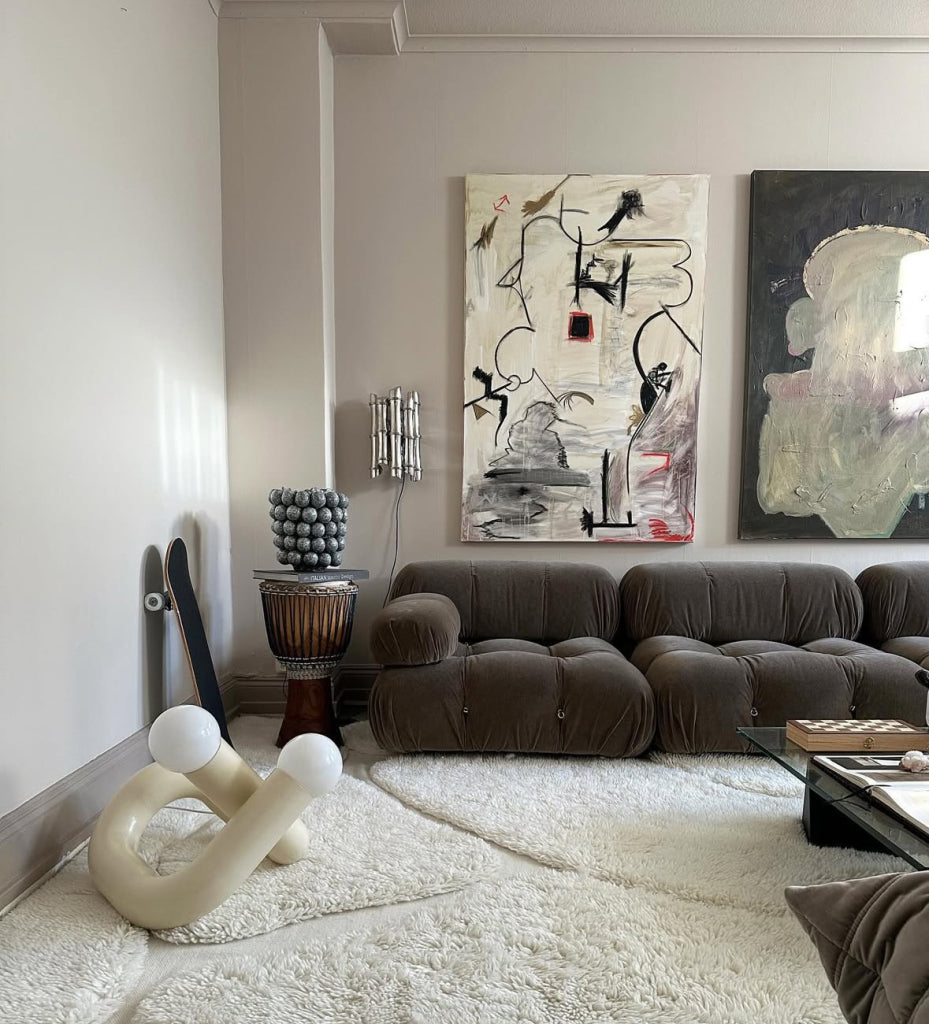 Chelo Minimalist modular sofa with ottoman-A