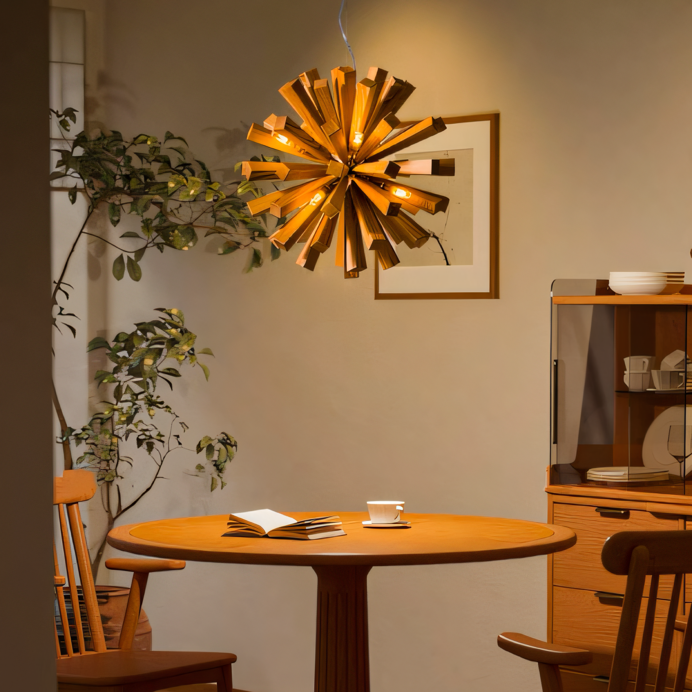 Dajum Solid wood pendant light